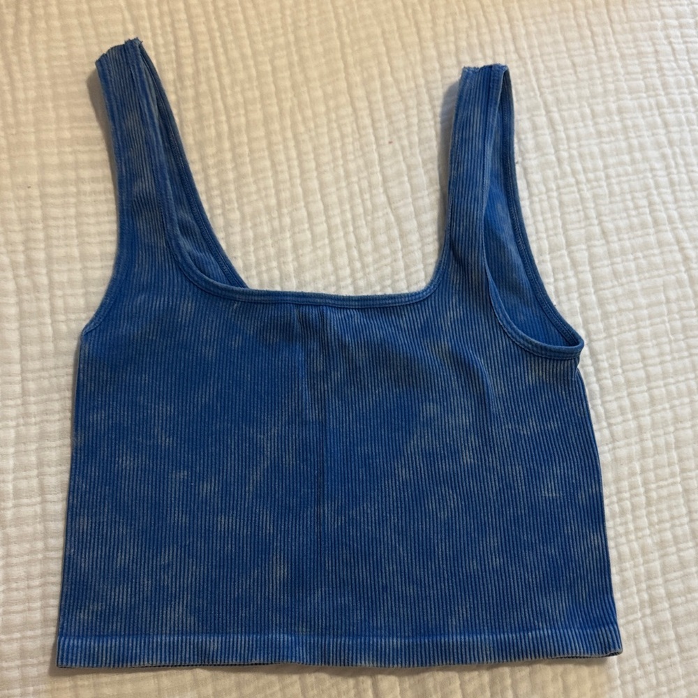 Forever 21 Blue Ribbed Tank Top